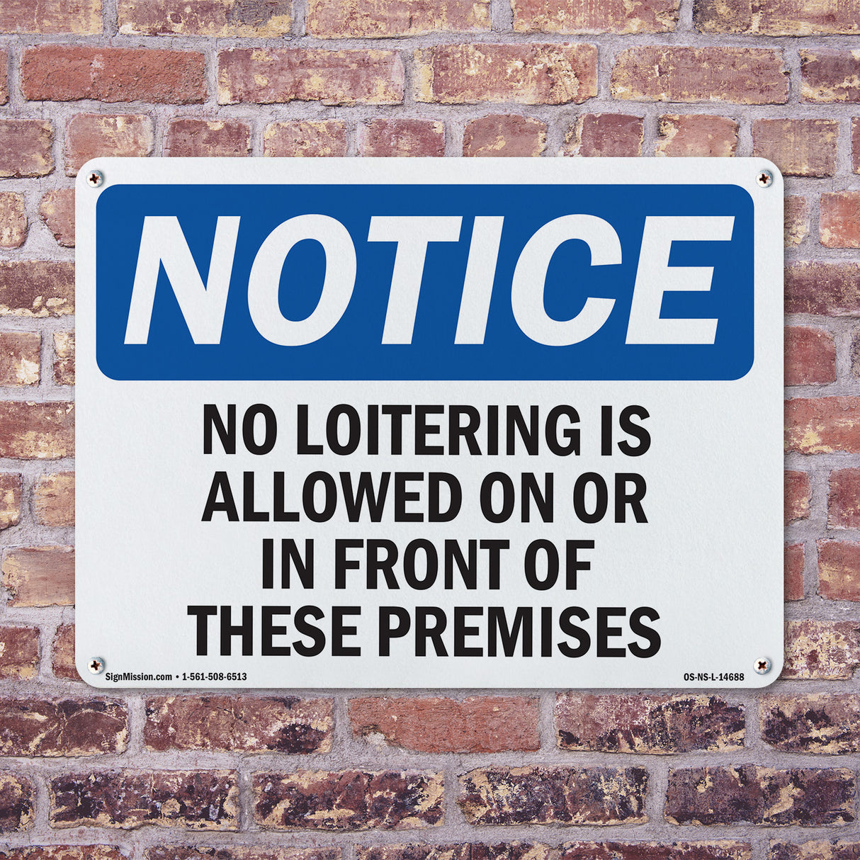 No Loitering Is Allowed On Or In Front Of