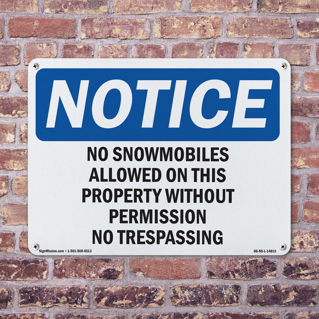 No Snowmobiles Allowed On This Property