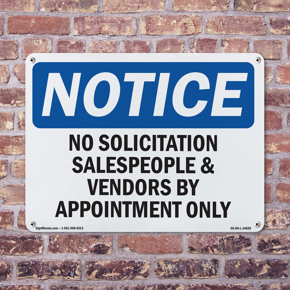 No Solicitation Salespeople And Vendors By