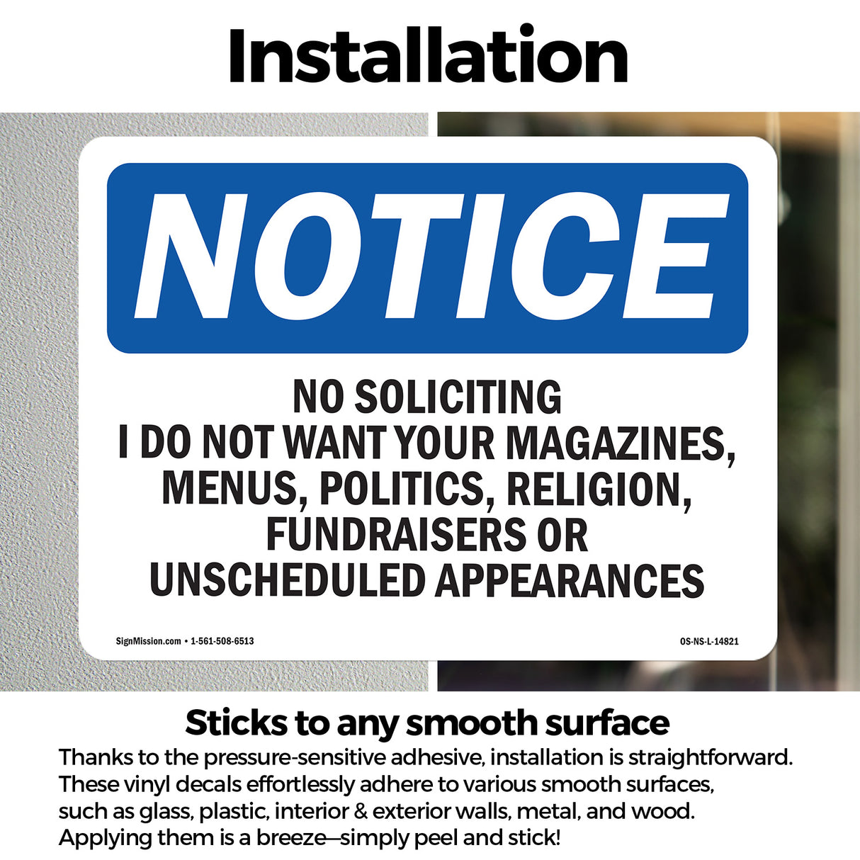No Soliciting I Do Not Want Your Magazines,