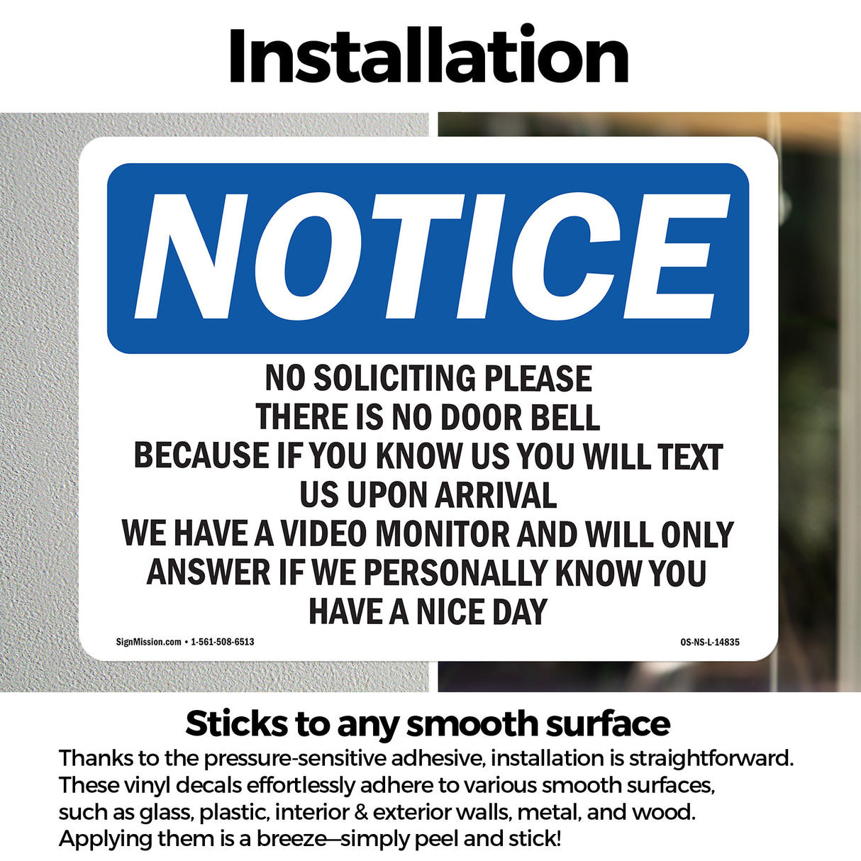 No Soliciting Please There Is No Door Bell