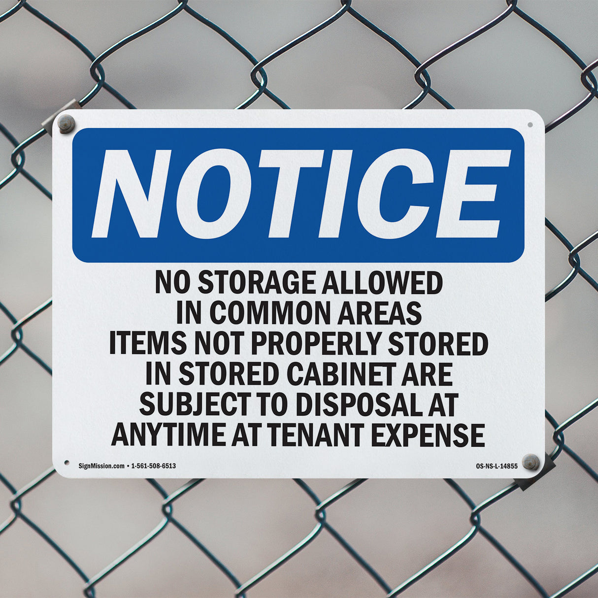 No Storage Allowed In Common Areas Items