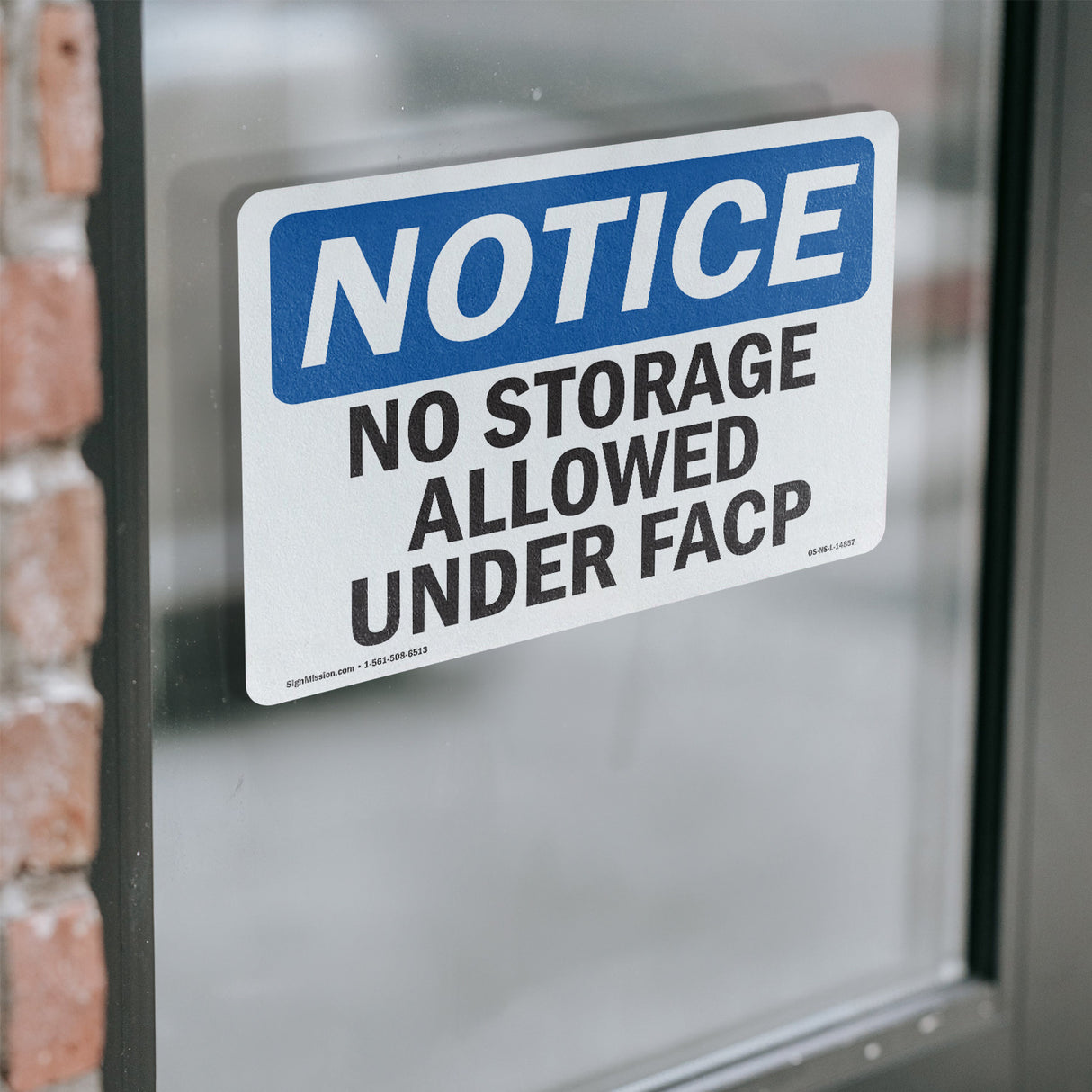 No Storage Allowed Under Facp