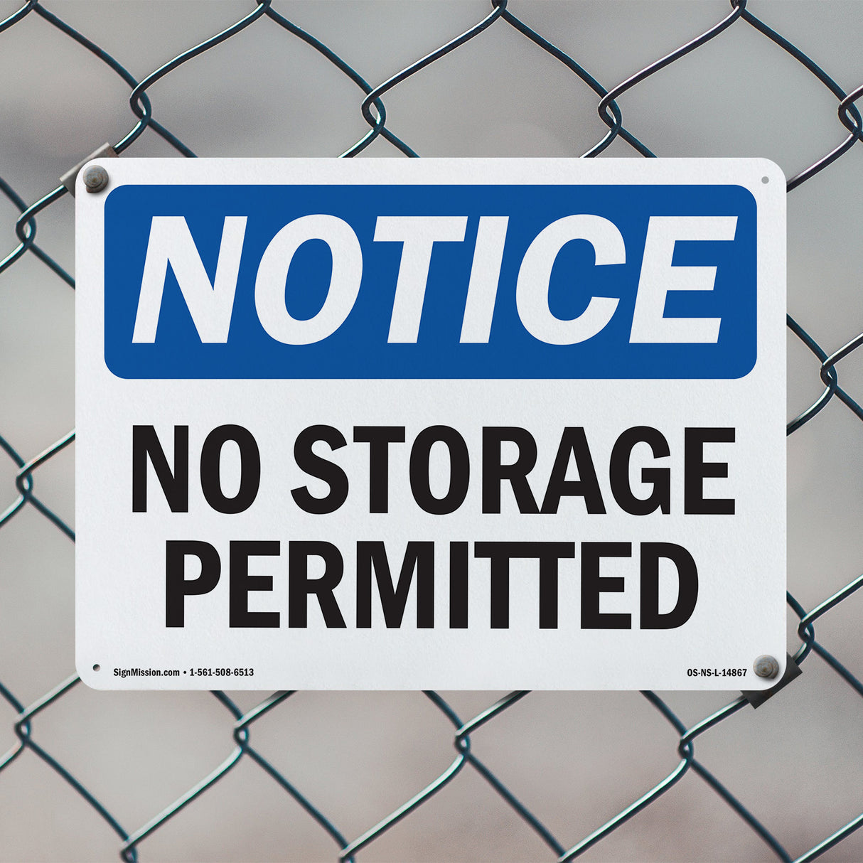No Storage Permitted