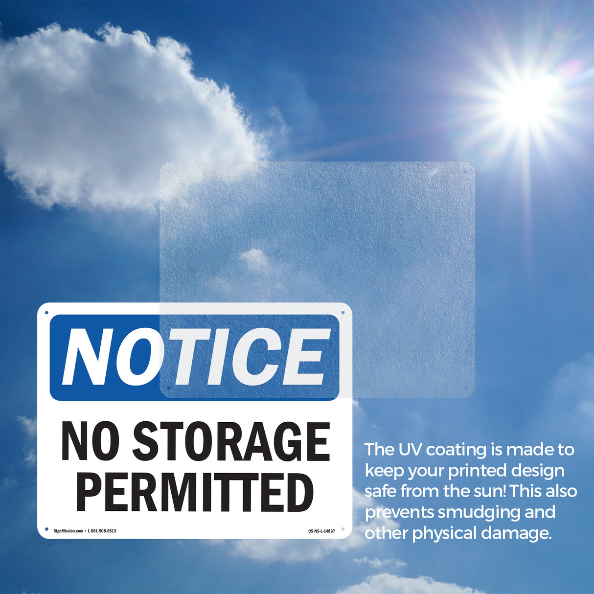 No Storage Permitted