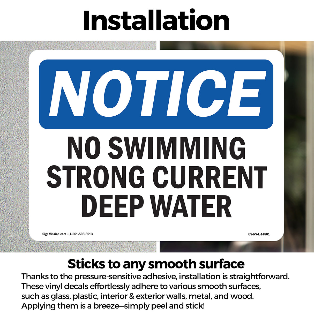 No Swimming Strong Current Deep Water