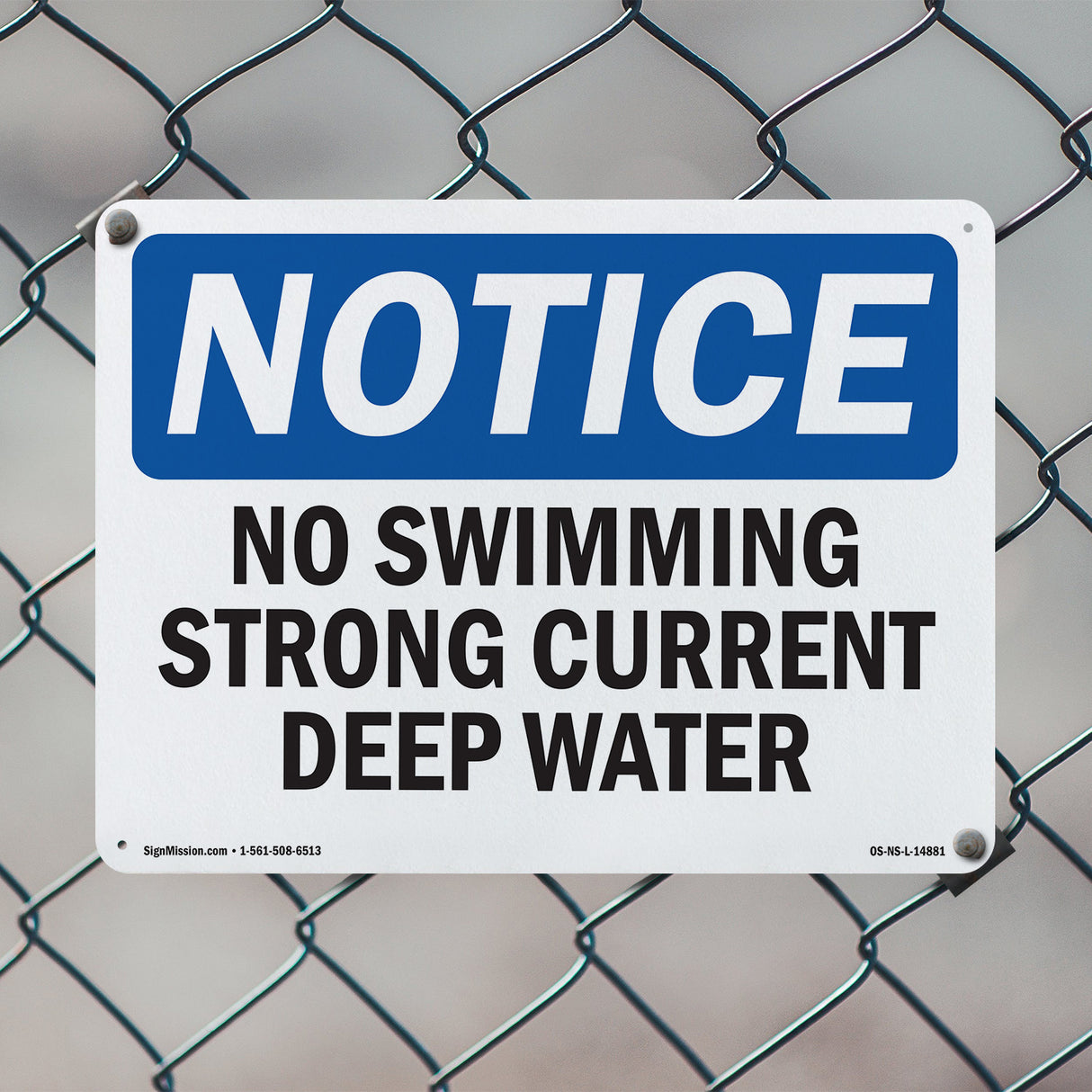 No Swimming Strong Current Deep Water