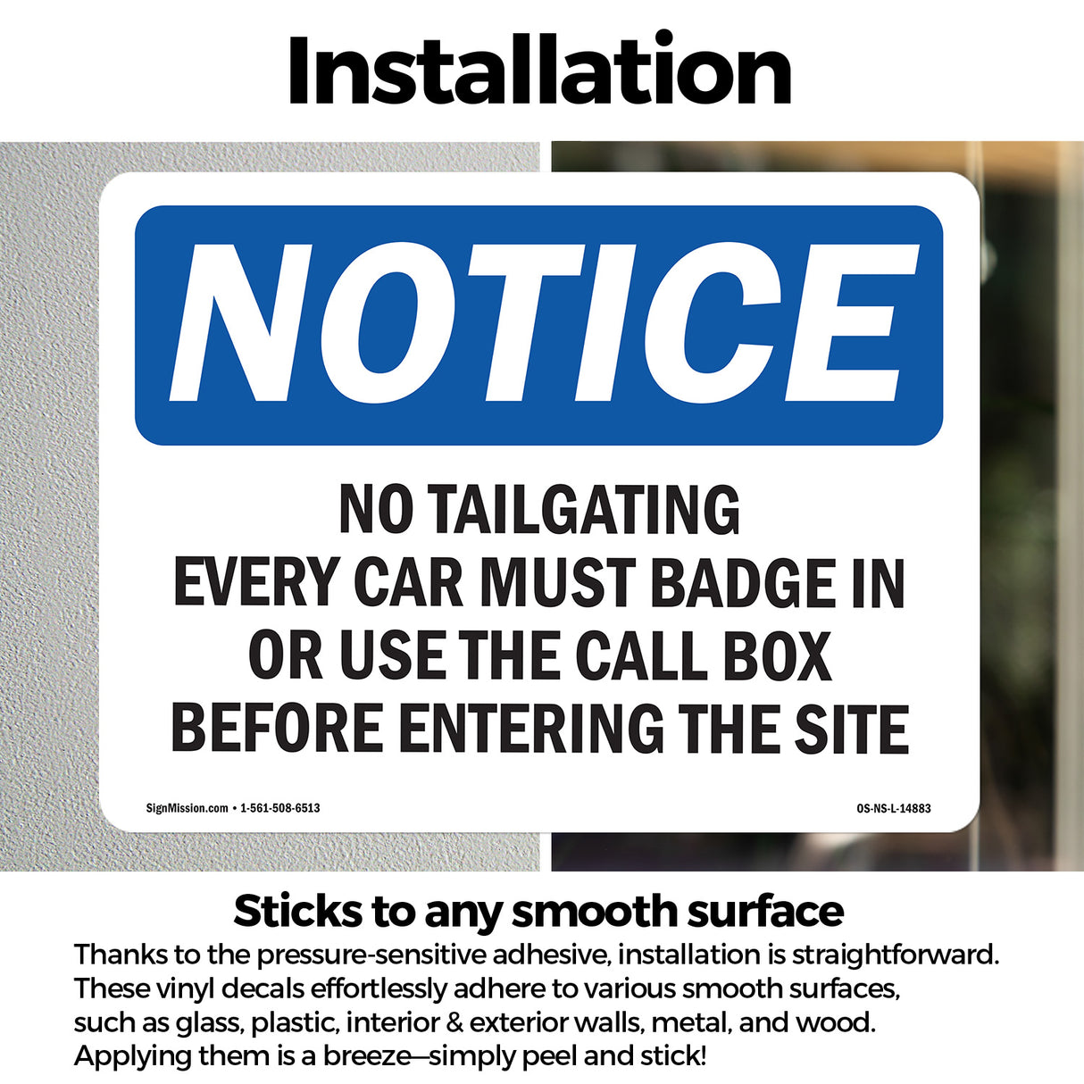 No Tailgating Every Car Must Badge In Or
