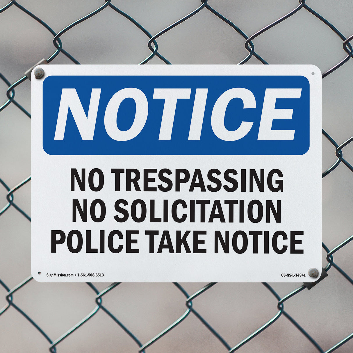 No Trespassing No Soliciting Police