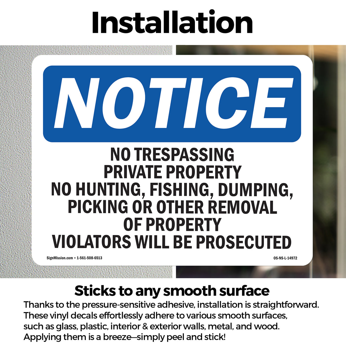 No Trespassing Private Property No Hunting,