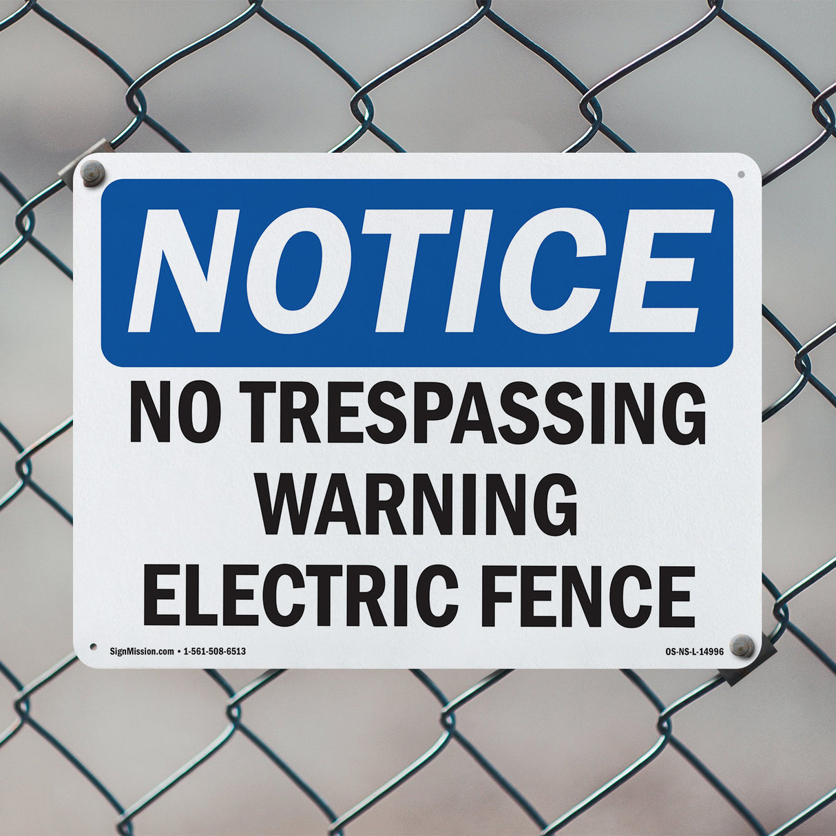 No Trespassing Warning Electric Fence