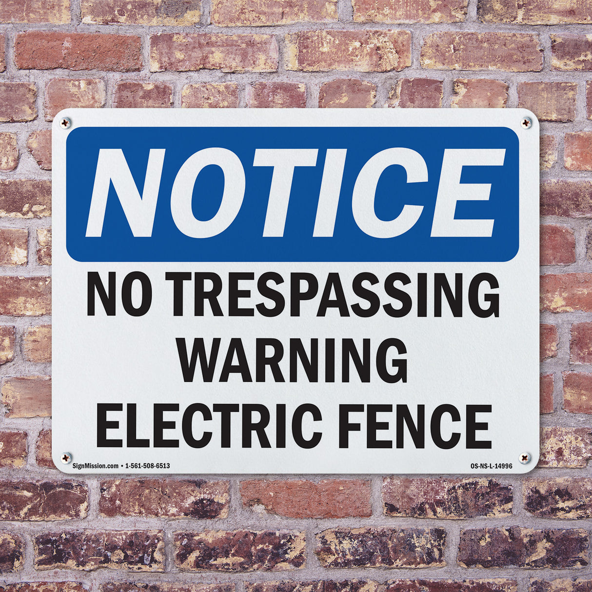 No Trespassing Warning Electric Fence