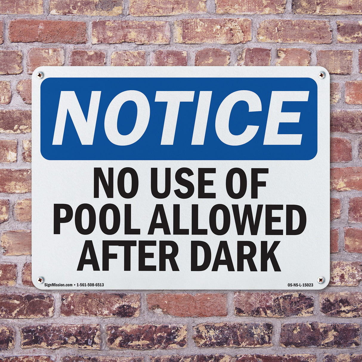 No Use Of Pool Allowed After Dark