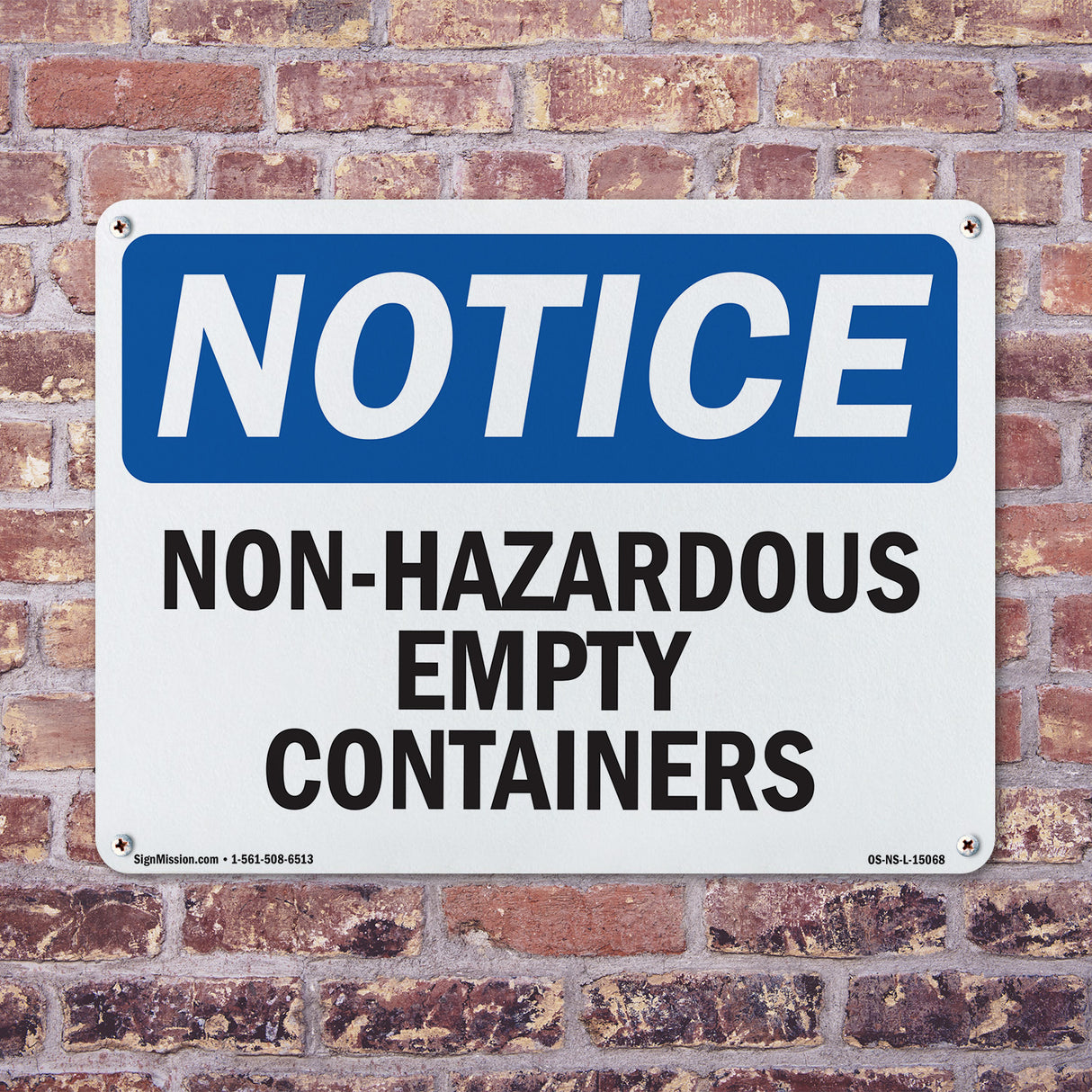 Non-Hazardous Empty Containers