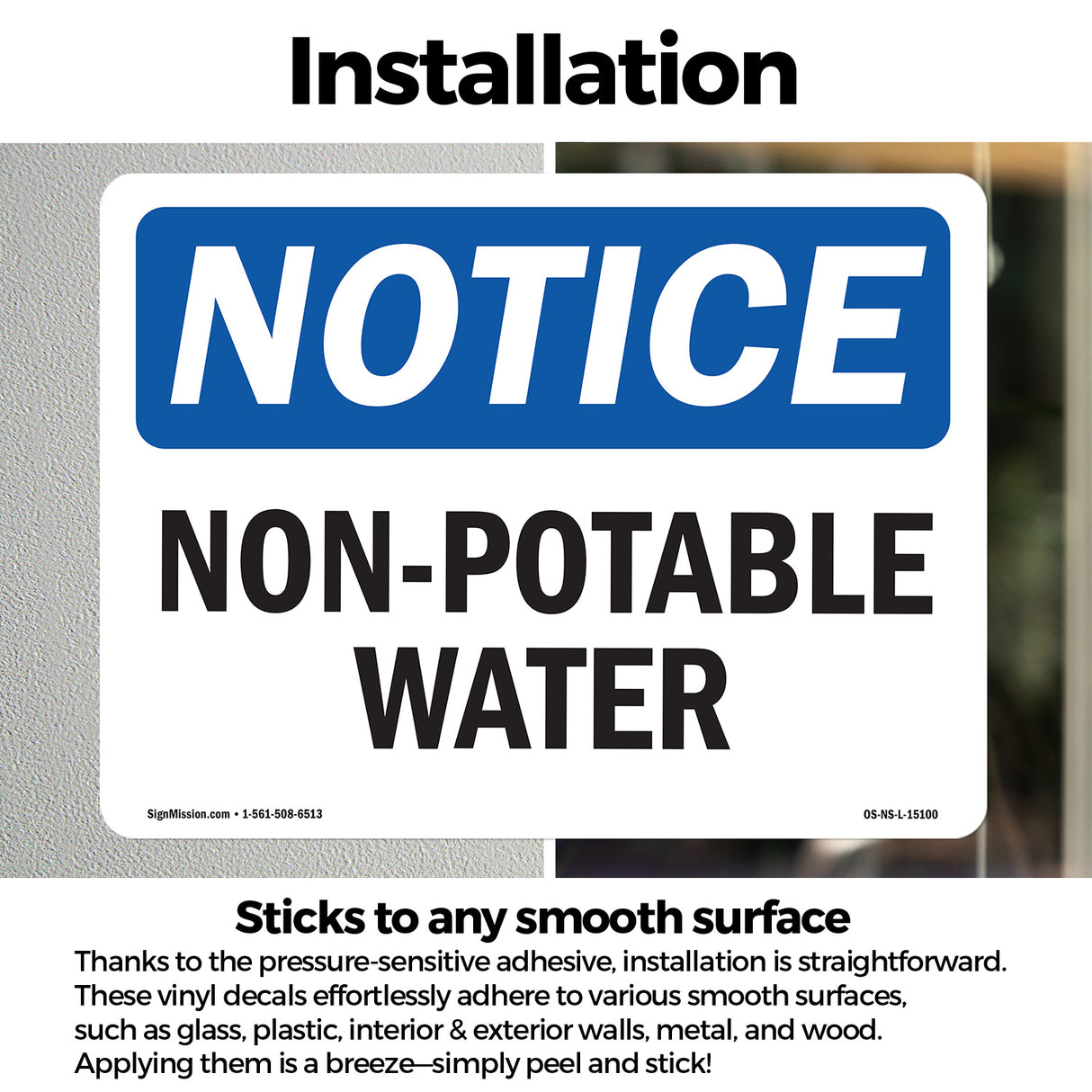 Non-Potable Water Sign