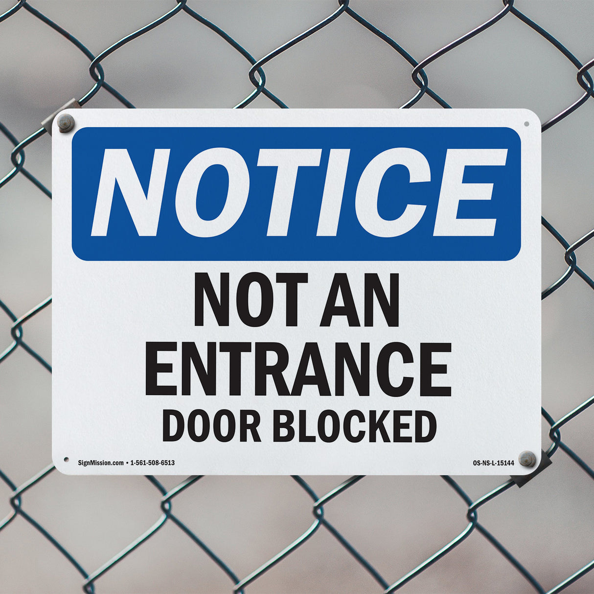 Not An Entrance Door Blocked Sign