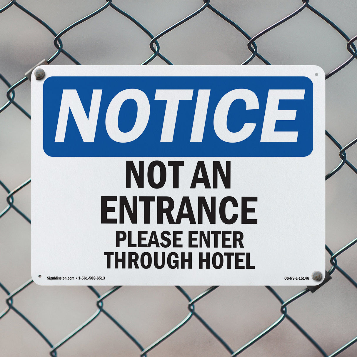 Not An Entrance Please Enter Through Hotel