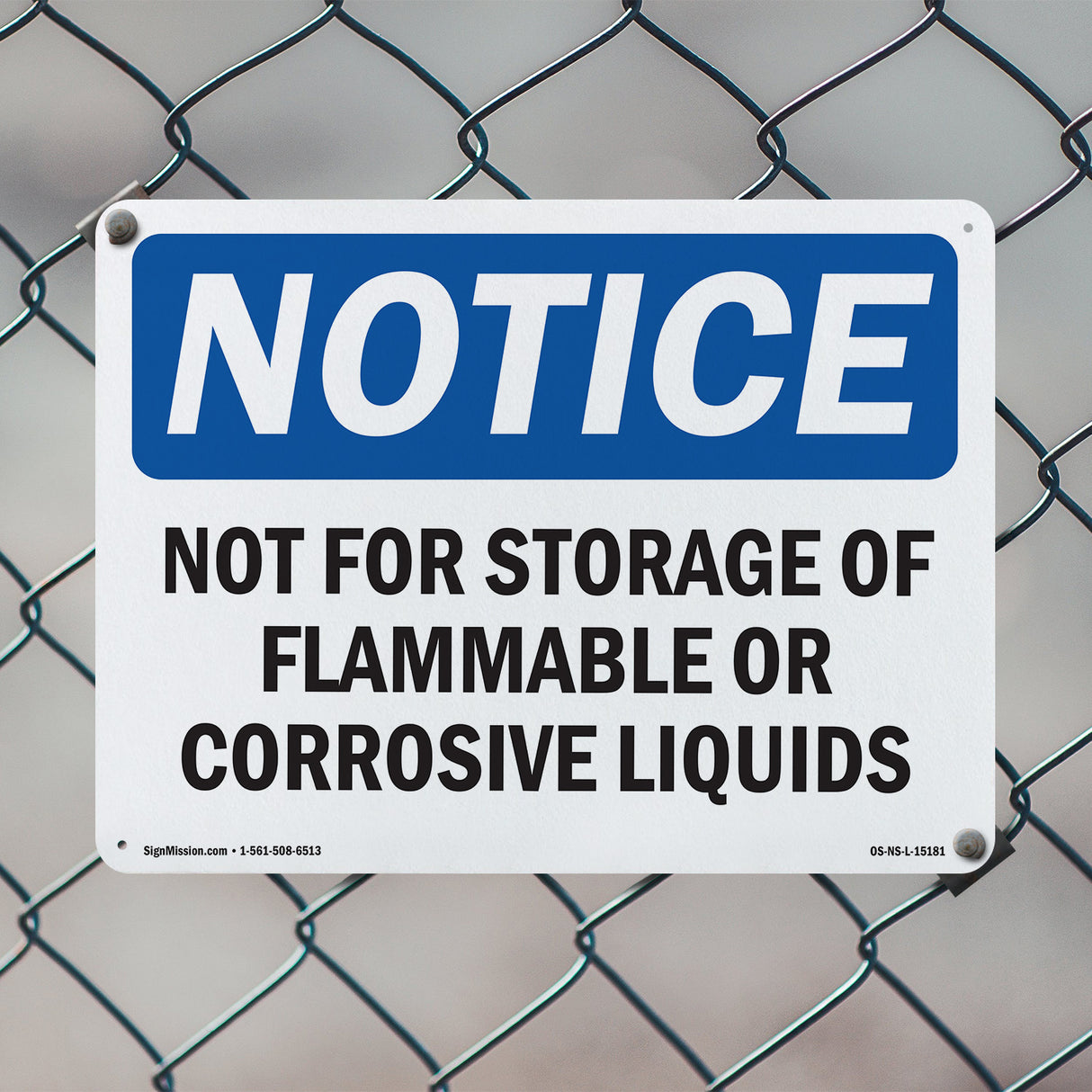 Not For Storage Of Flammable Or Corrosive Liquids