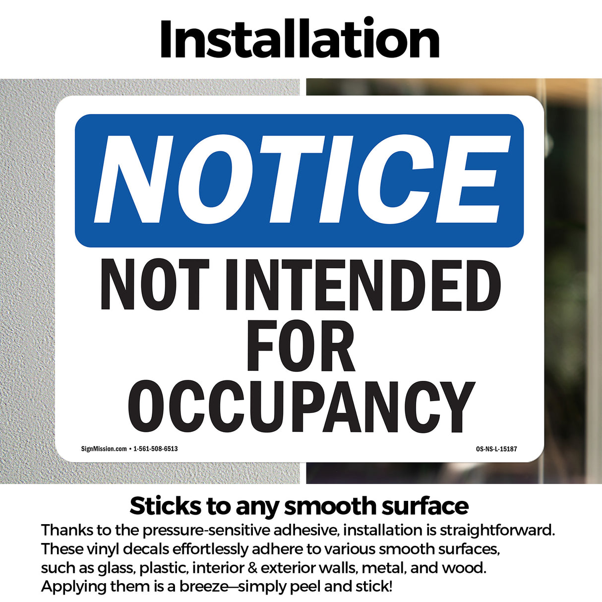 Not Intended For Occupancy