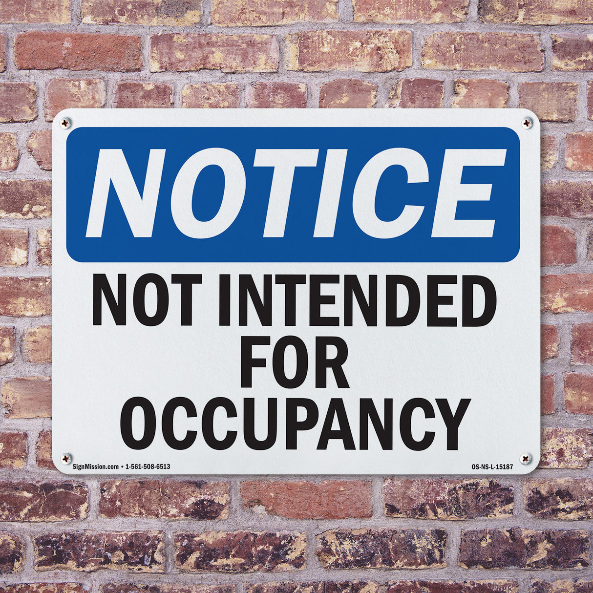 Not Intended For Occupancy