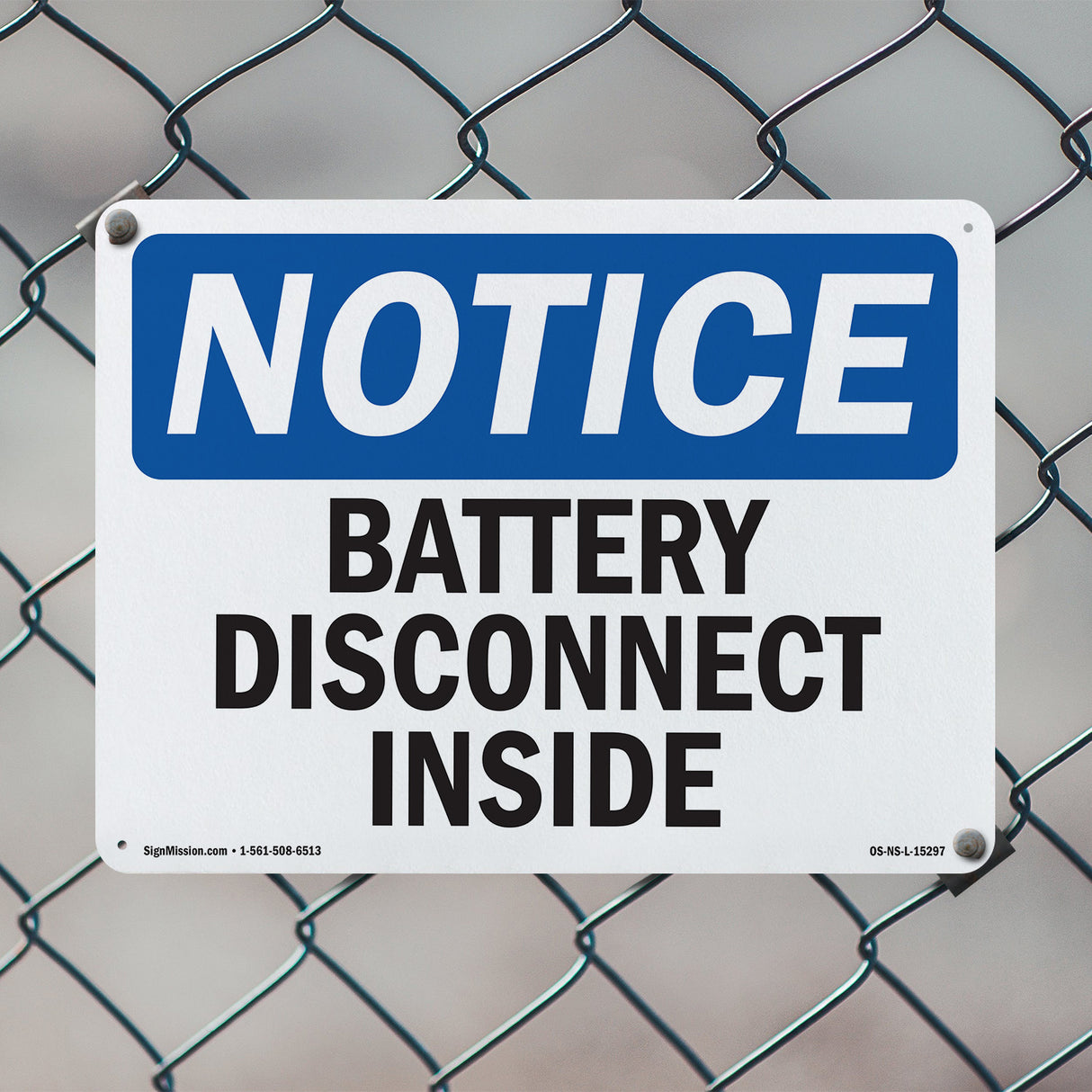 NOTICE Battery Disconnect Inside