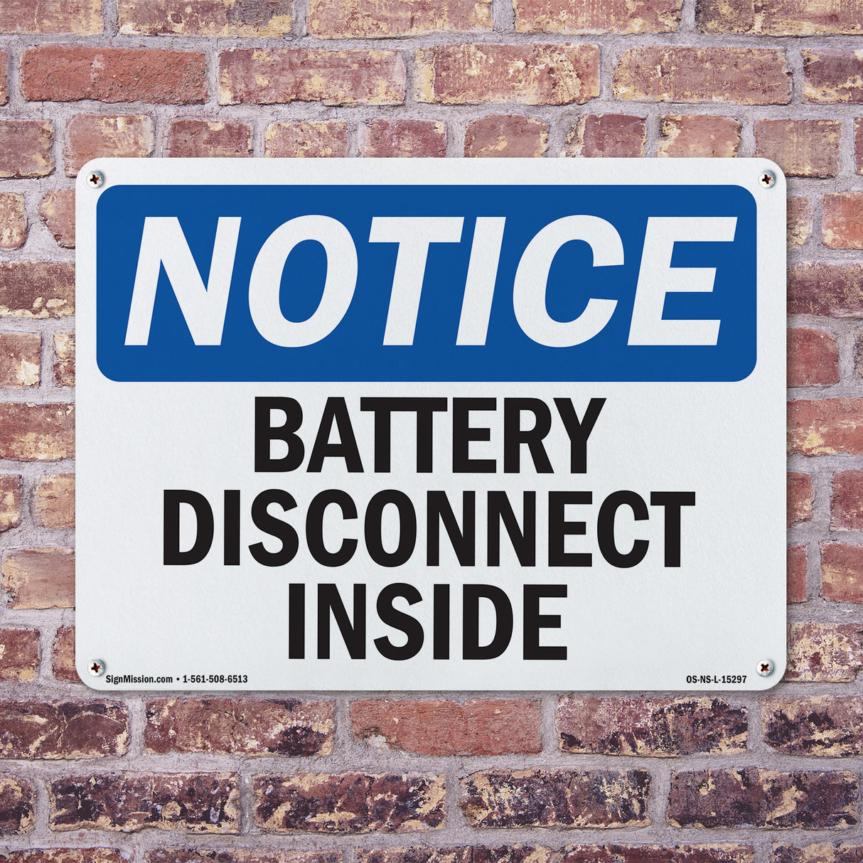 NOTICE Battery Disconnect Inside