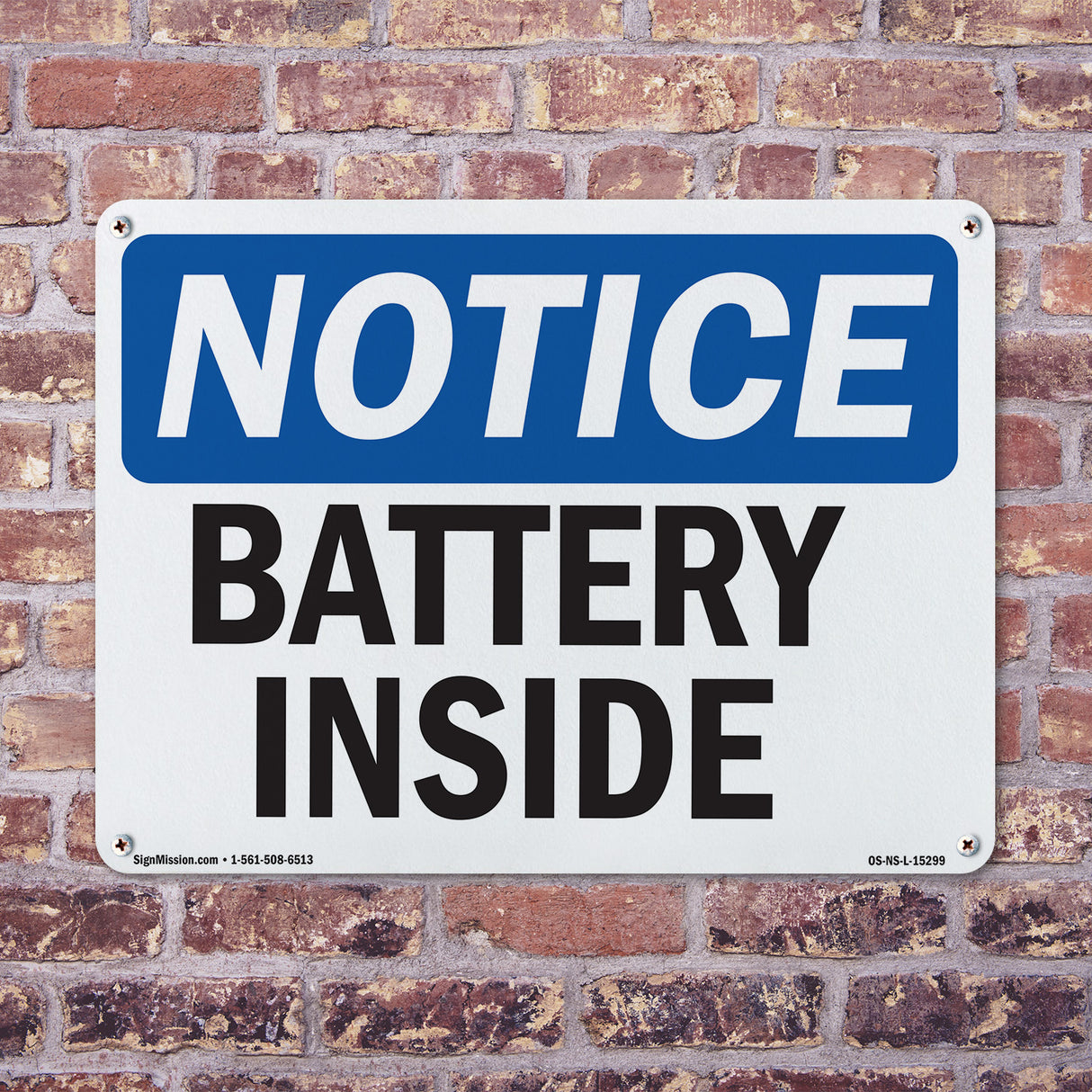 NOTICE Battery Inside