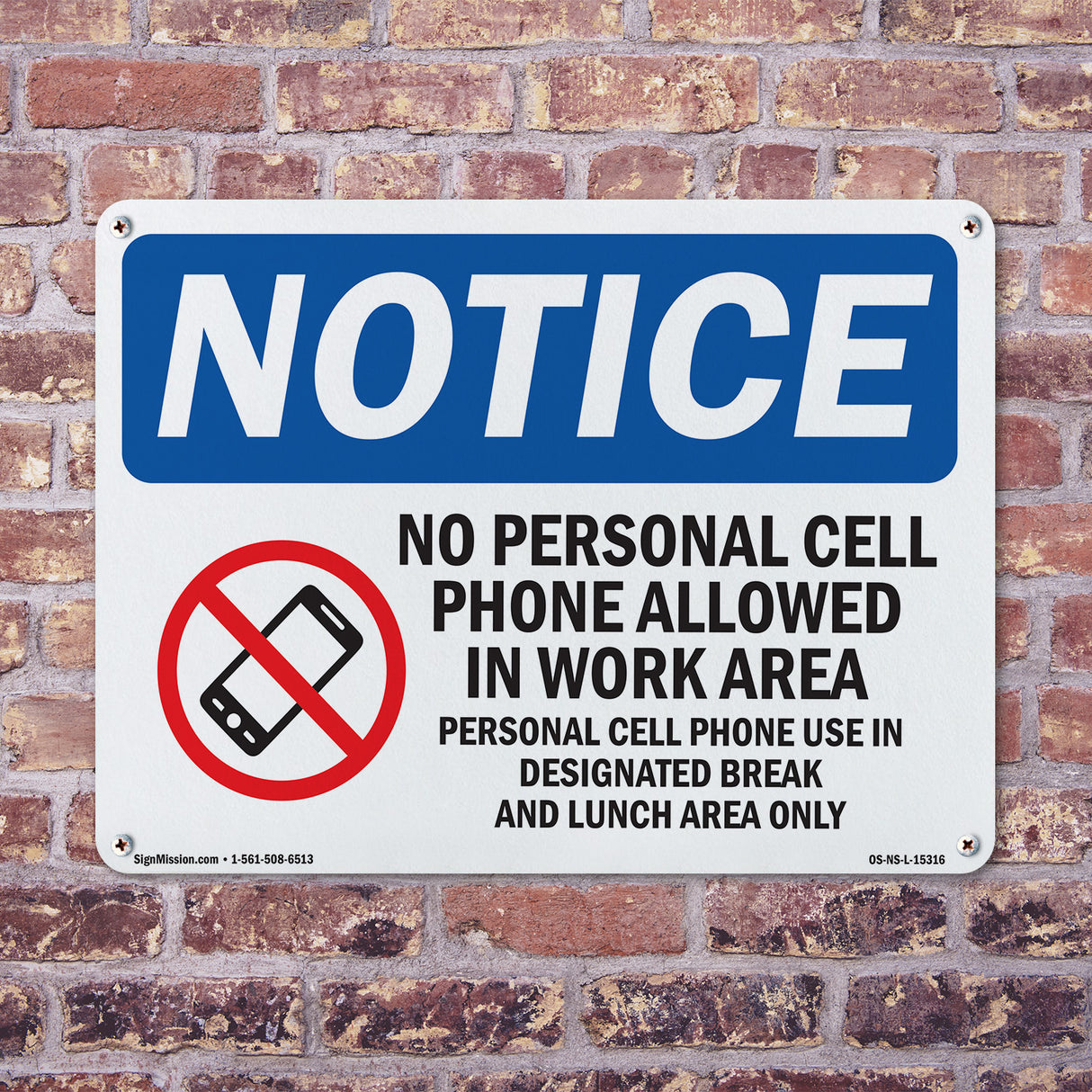 No Personal Cell Phones
