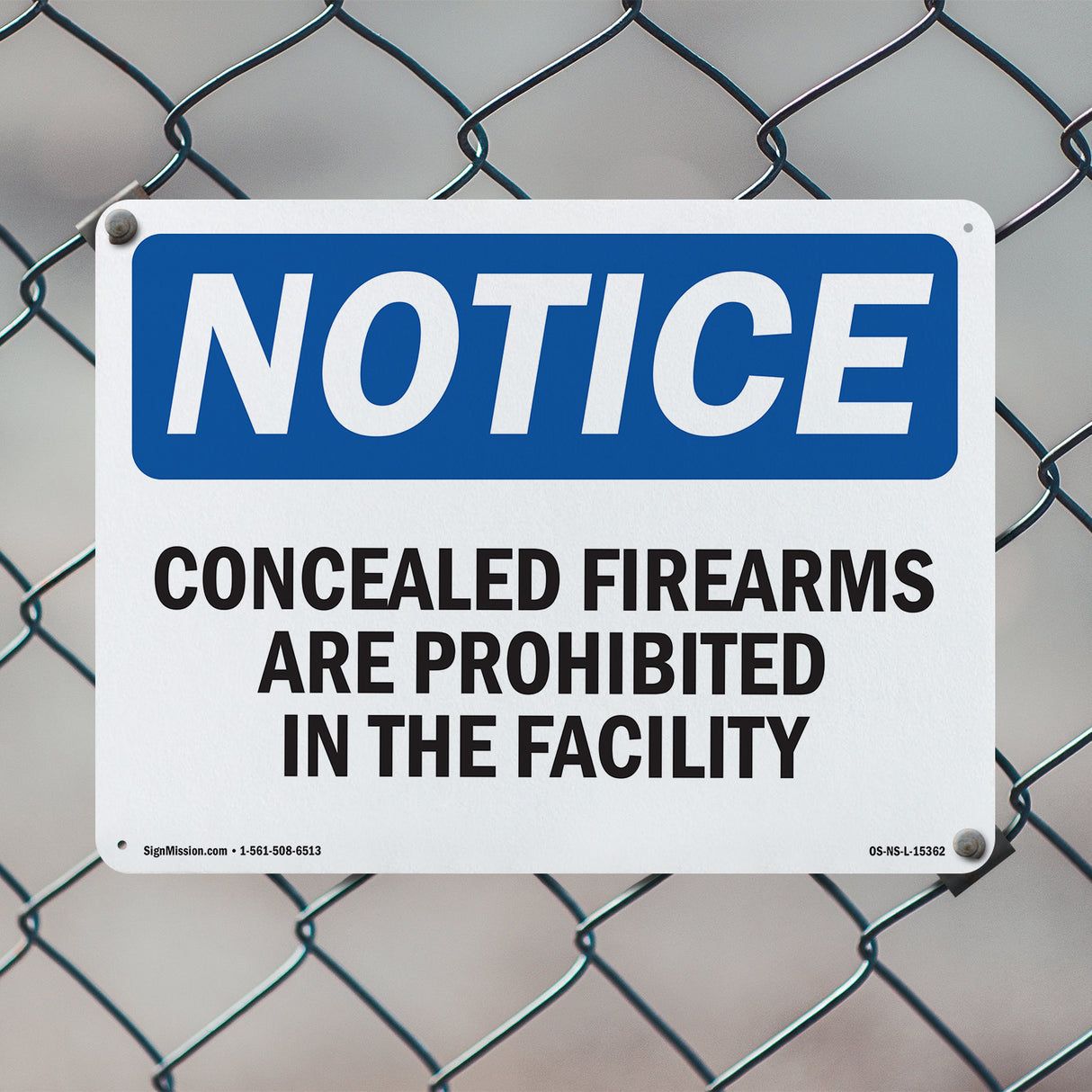 NOTICE Concealed Firearms Are Prohibited