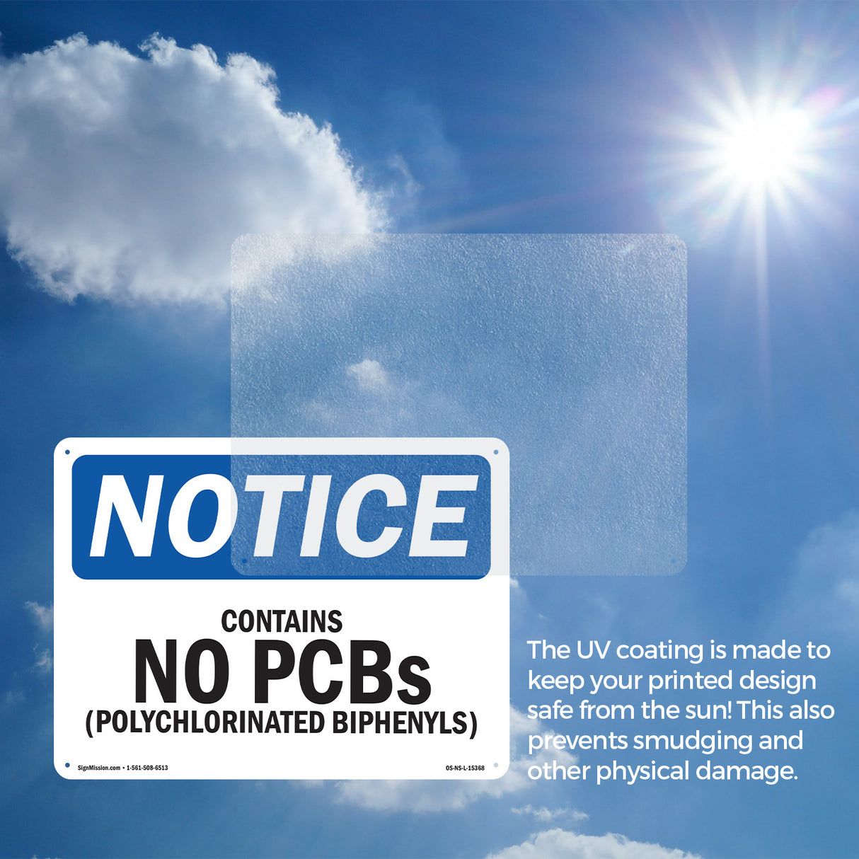 NOTICE Contains No PCBs Polychlorinated Biphenyls