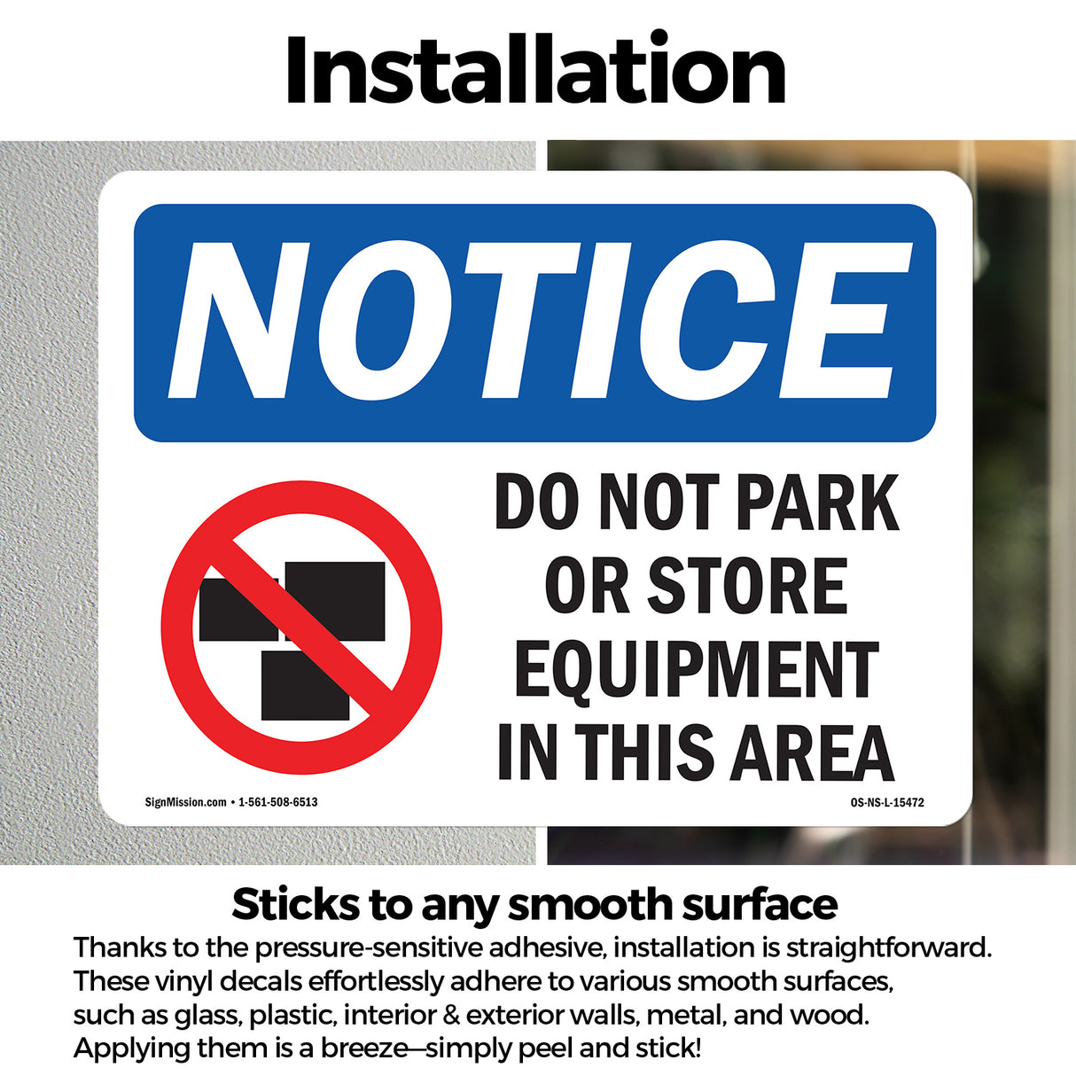 NOTICE Do Not Park Or Store