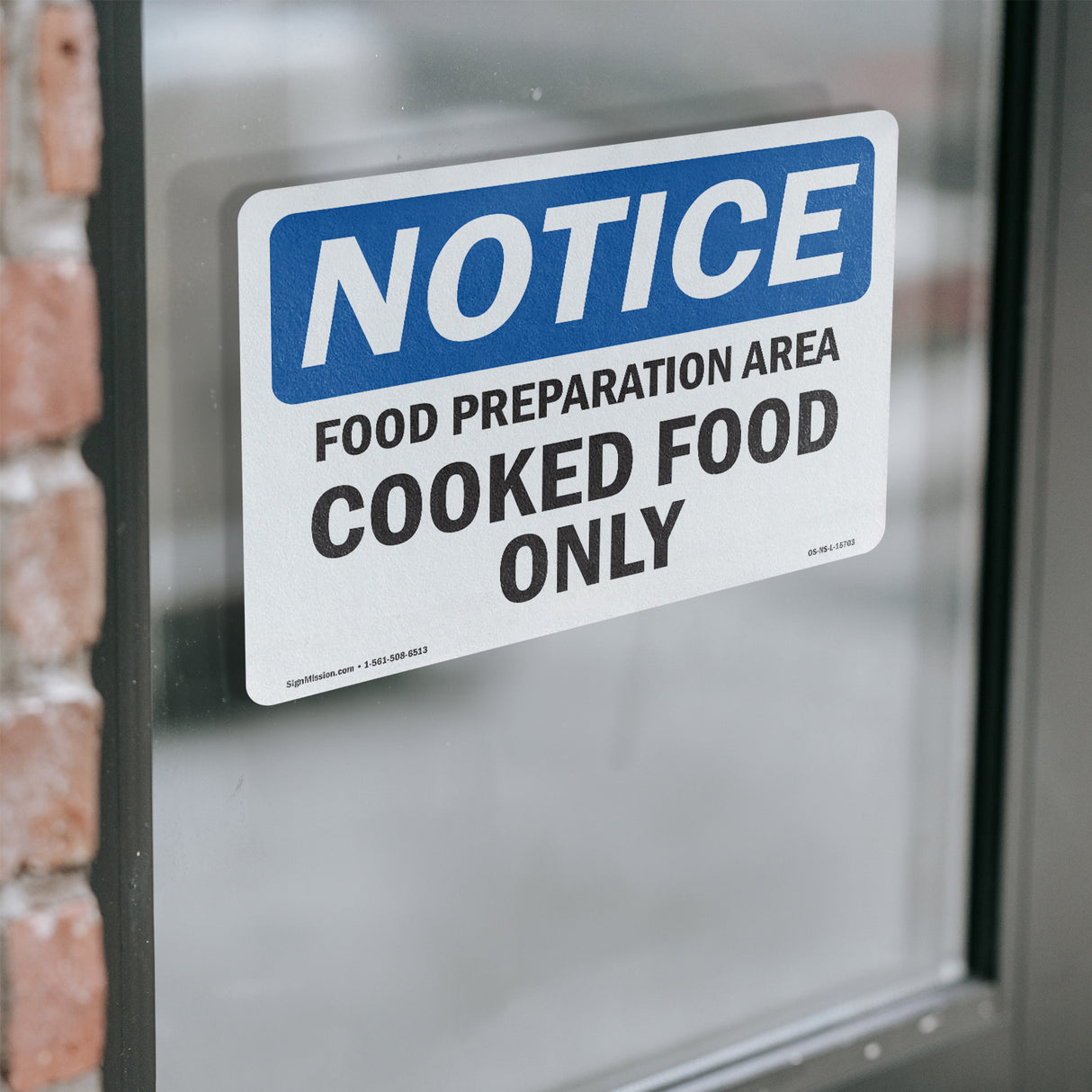 NOTICE Food Preparation Area Cooked Food Only