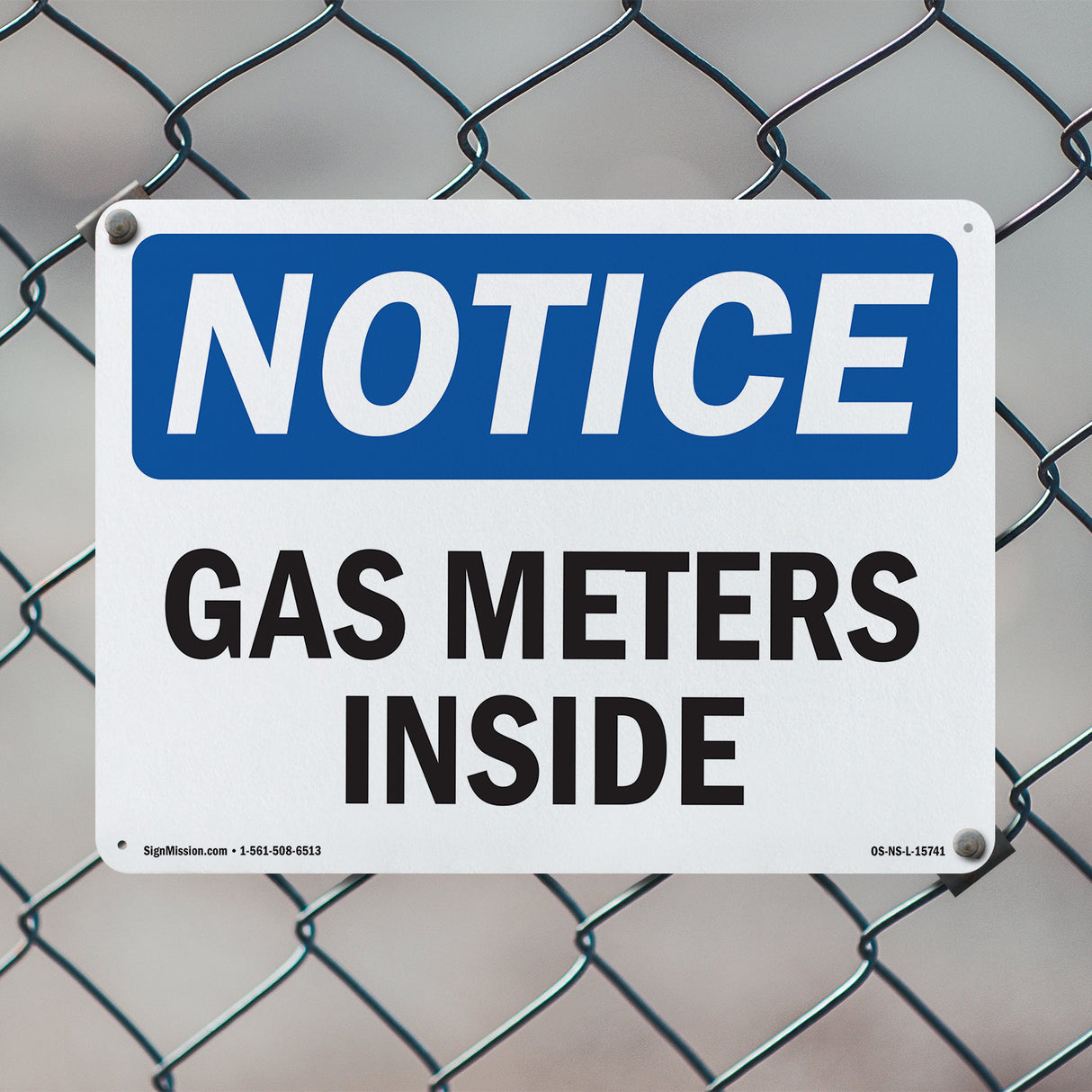 NOTICE Gas Meters Inside