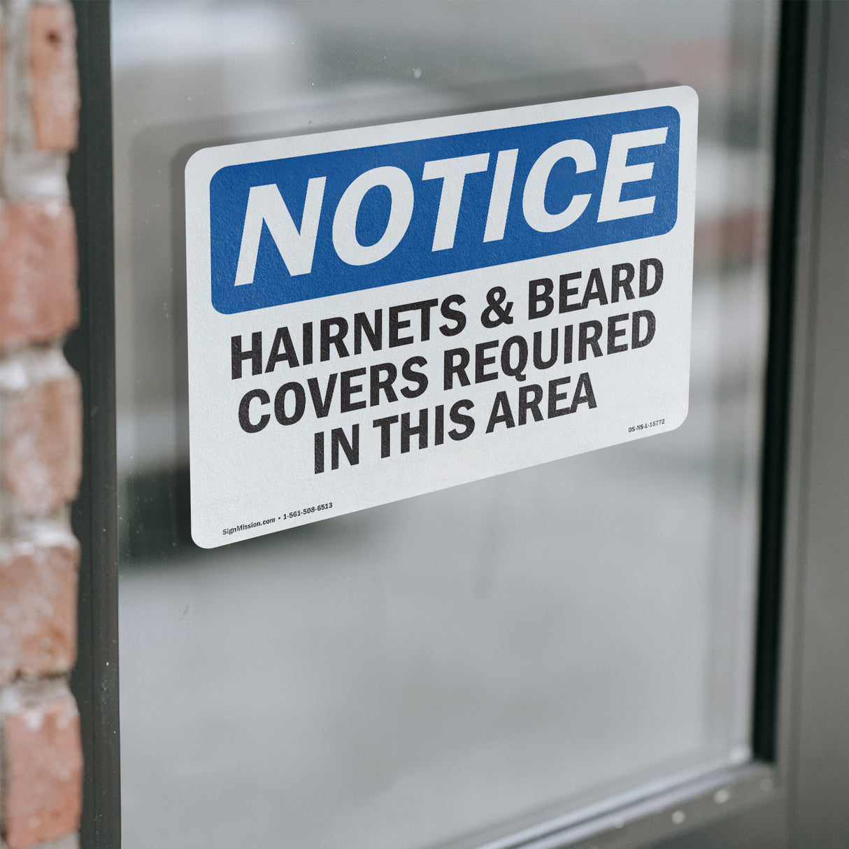 NOTICE Hairnets And Beard Covers Required