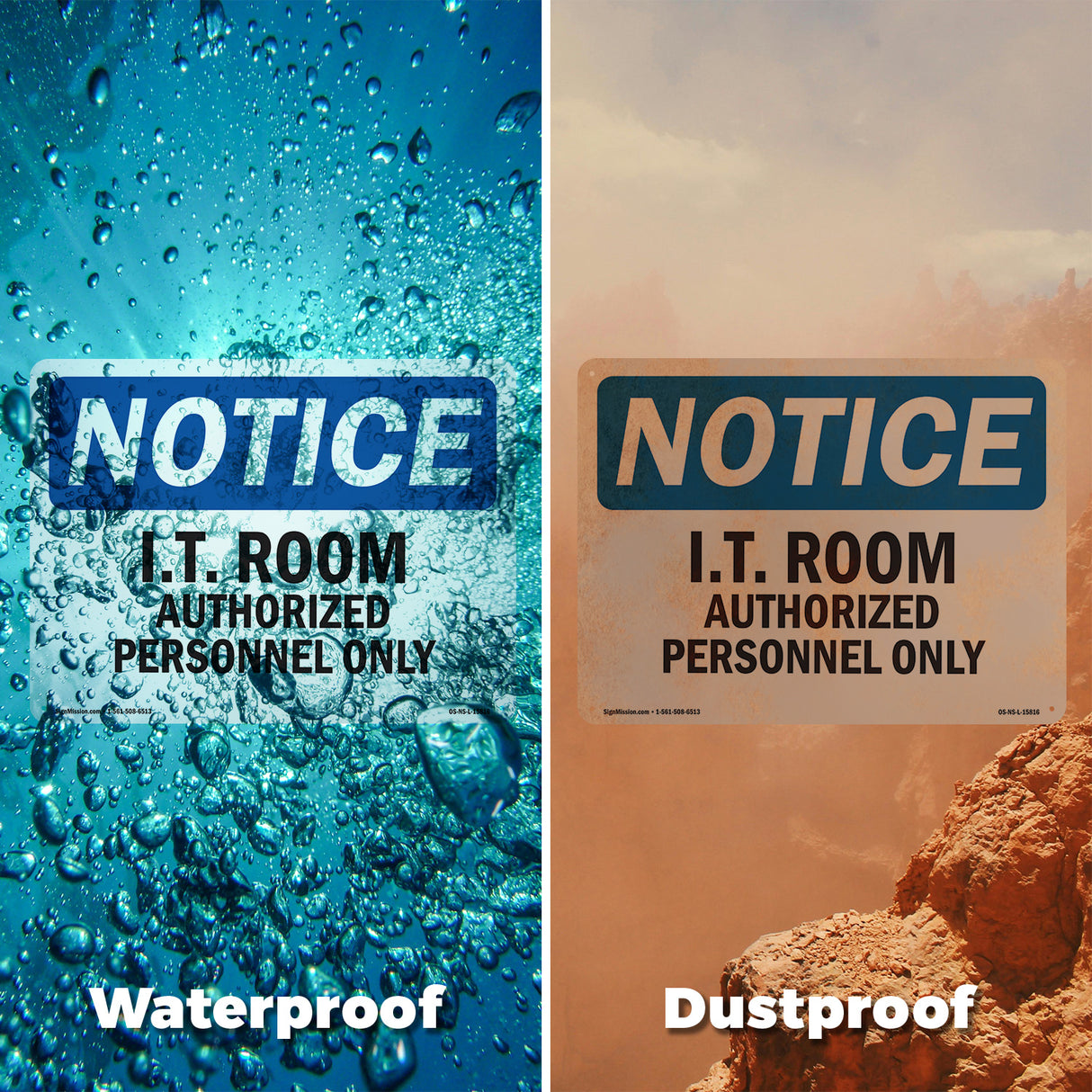 NOTICE I.T. Room Authorized Personnel Only