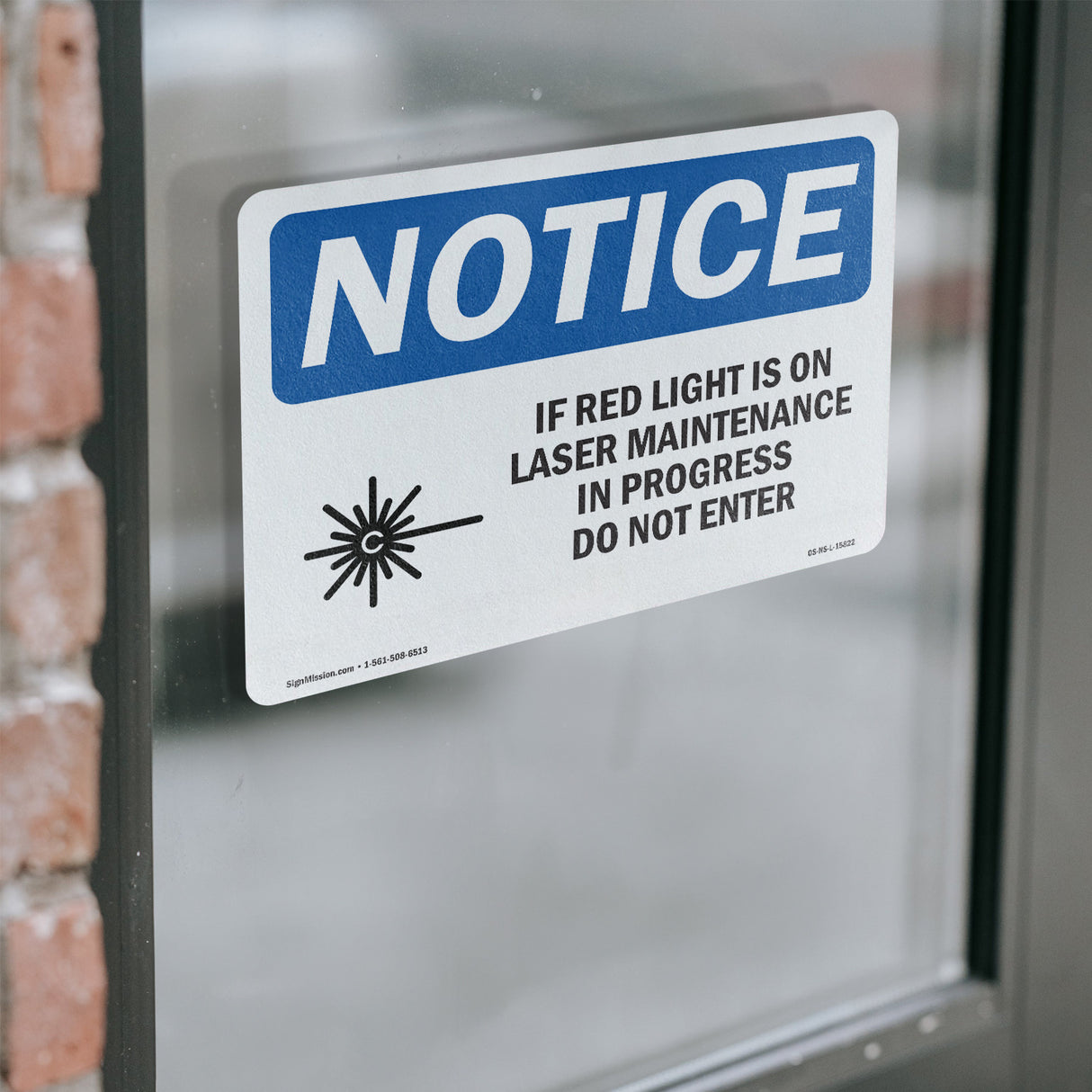 NOTICE If Red Light Is On Laser