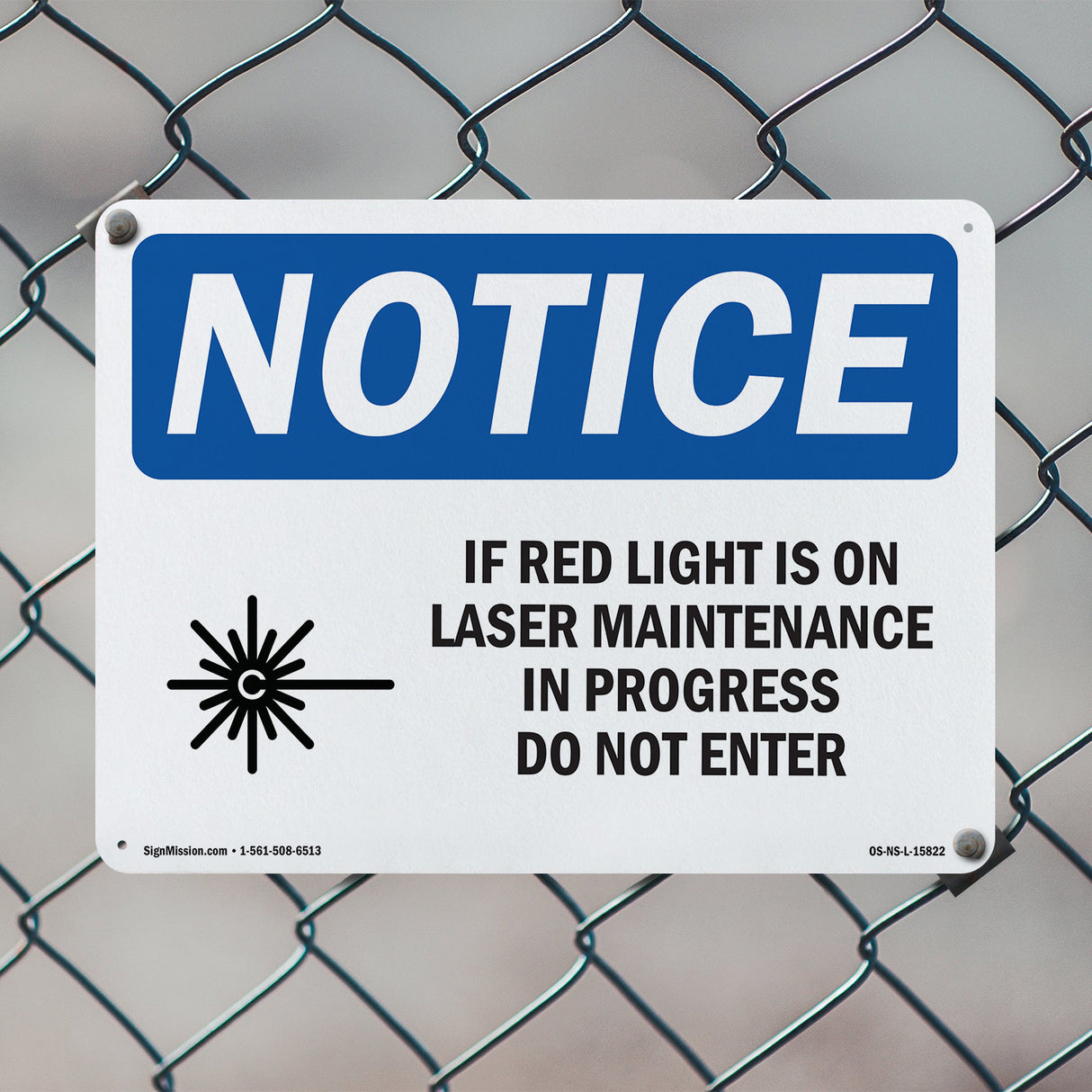 NOTICE If Red Light Is On Laser