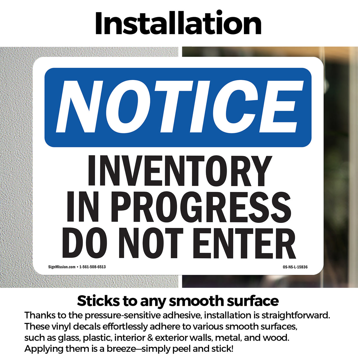 NOTICE Inventory In Progress Do Not Enter