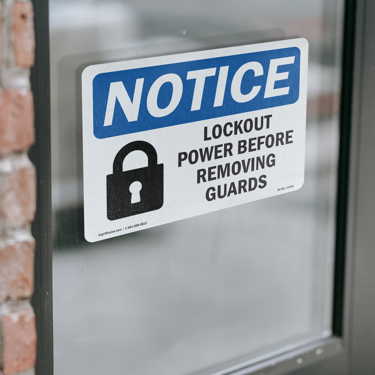 NOTICE Lockout Power Before Removing Guards