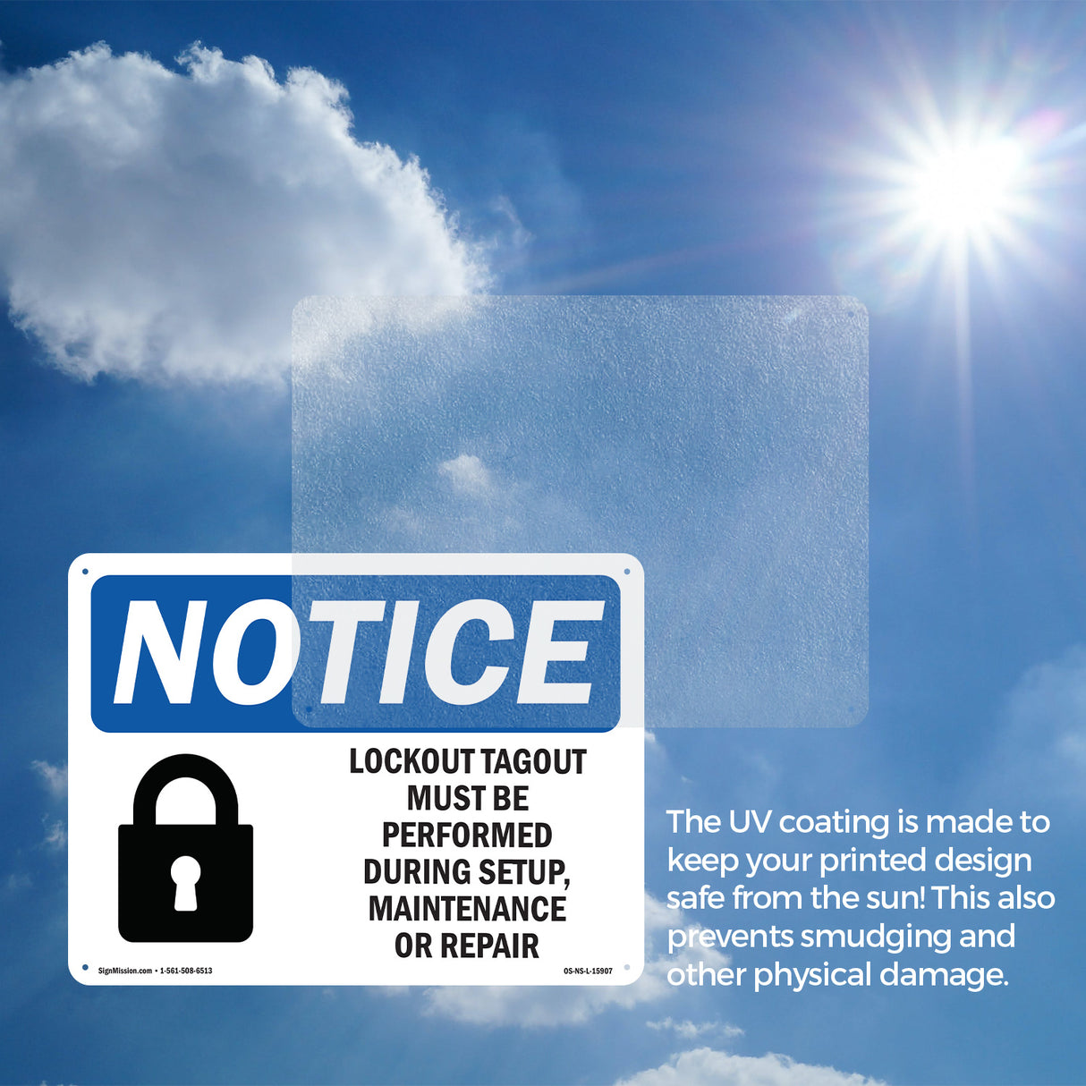 NOTICE Lockout Tagout Setup Maintenance Repair