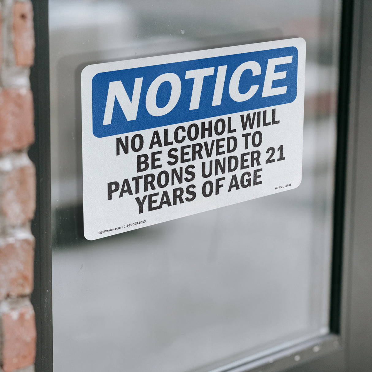 NOTICE No Alcohol Will Be Served