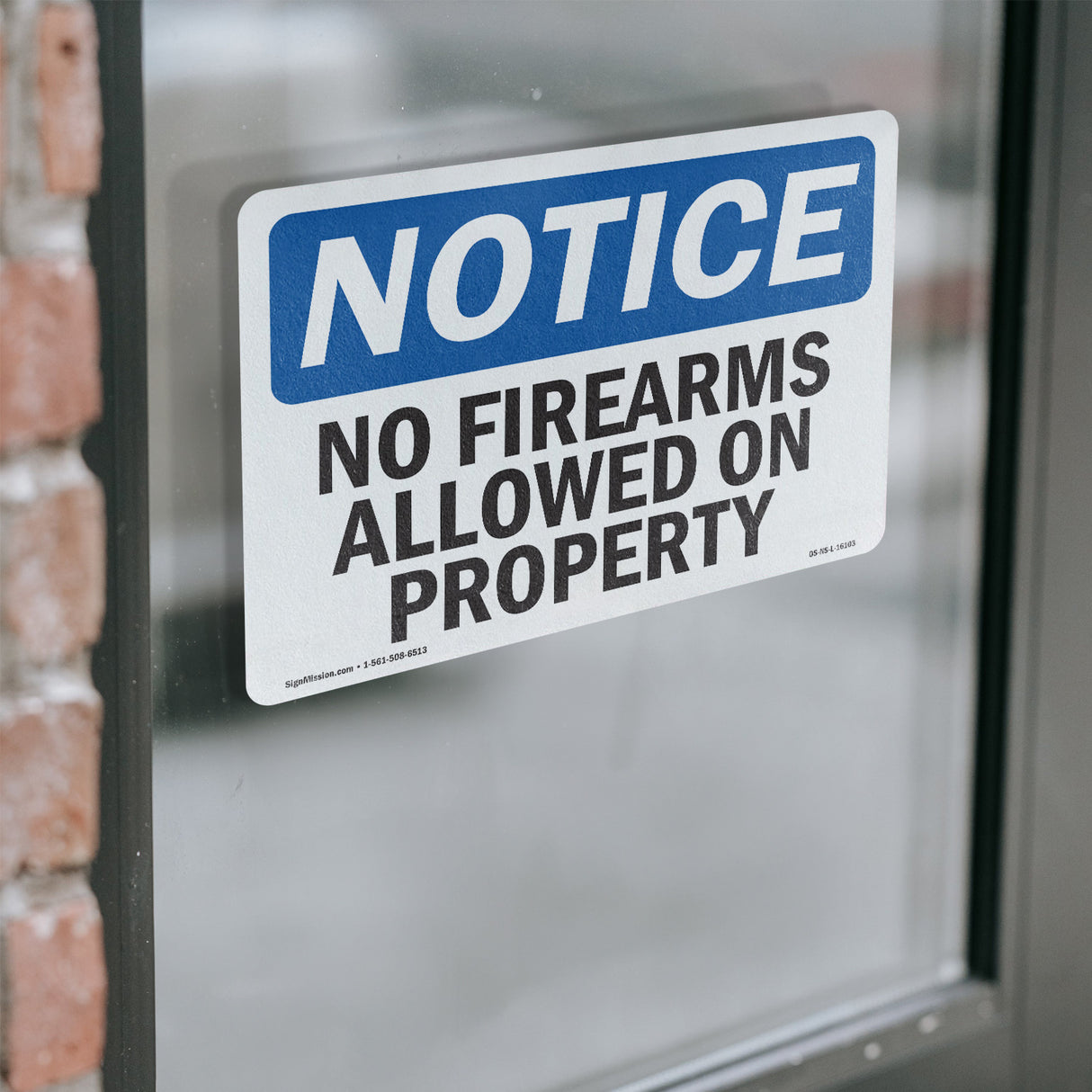 NOTICE No Firearms Allowed On Property