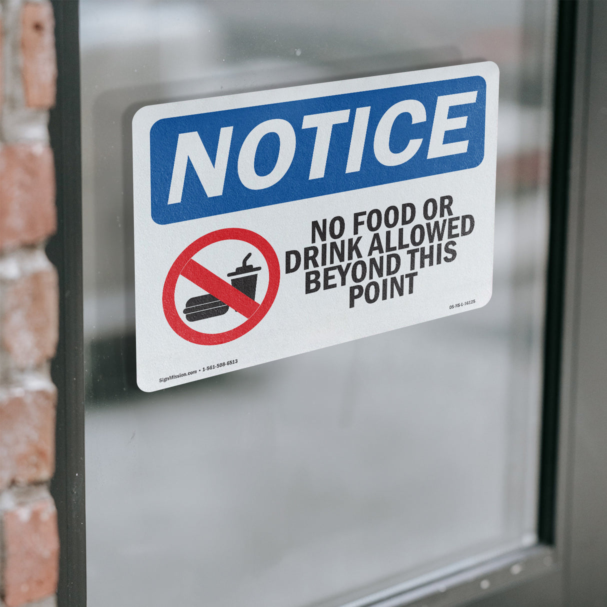 NOTICE No Food Or Drink Allowed Beyond This Point