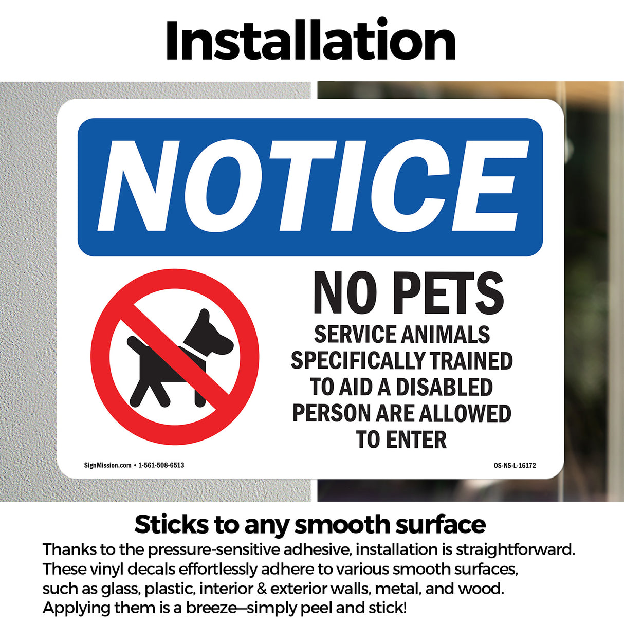 No Pets Service Animals