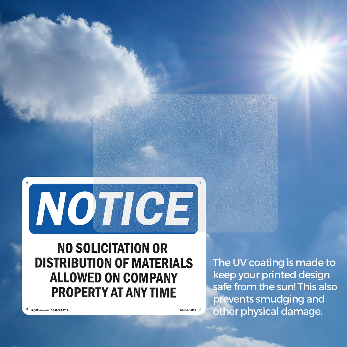 NOTICE No Solicitation Company Property