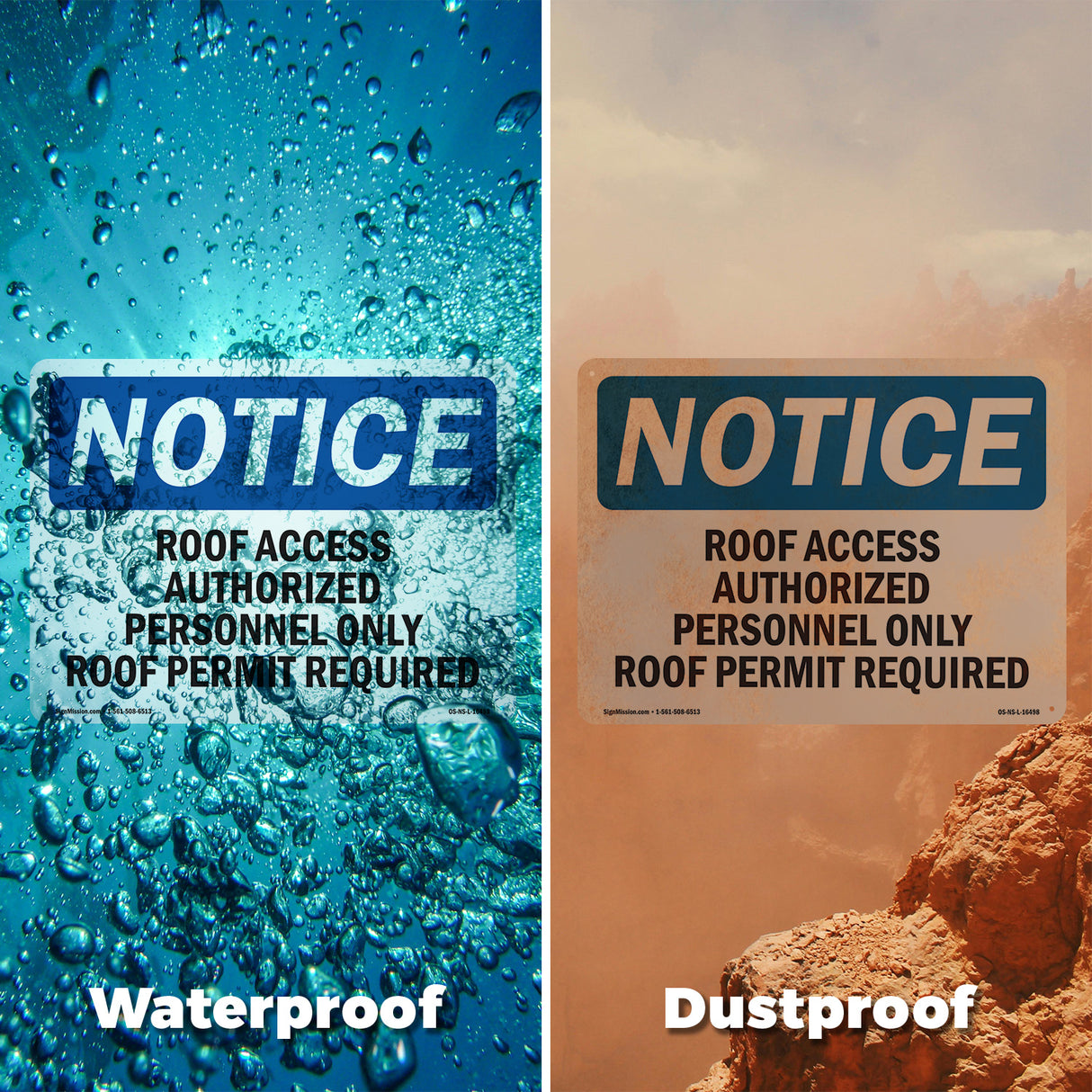 NOTICE Roof Access Authorized Personnel Only