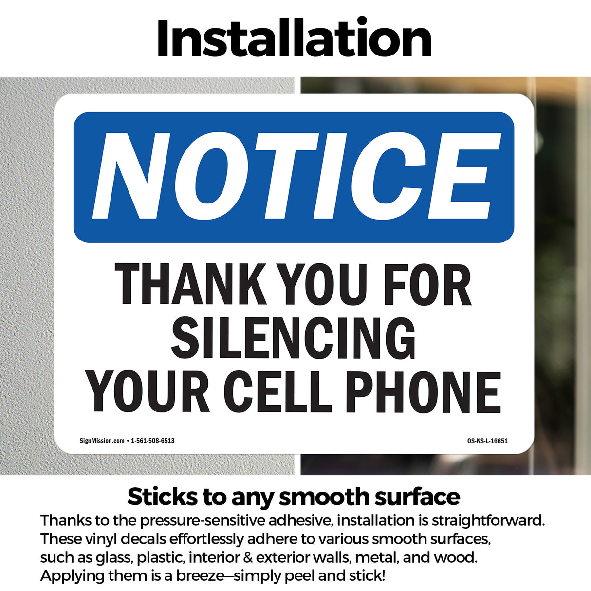 NOTICE Thank You For Silencing Cell Phone