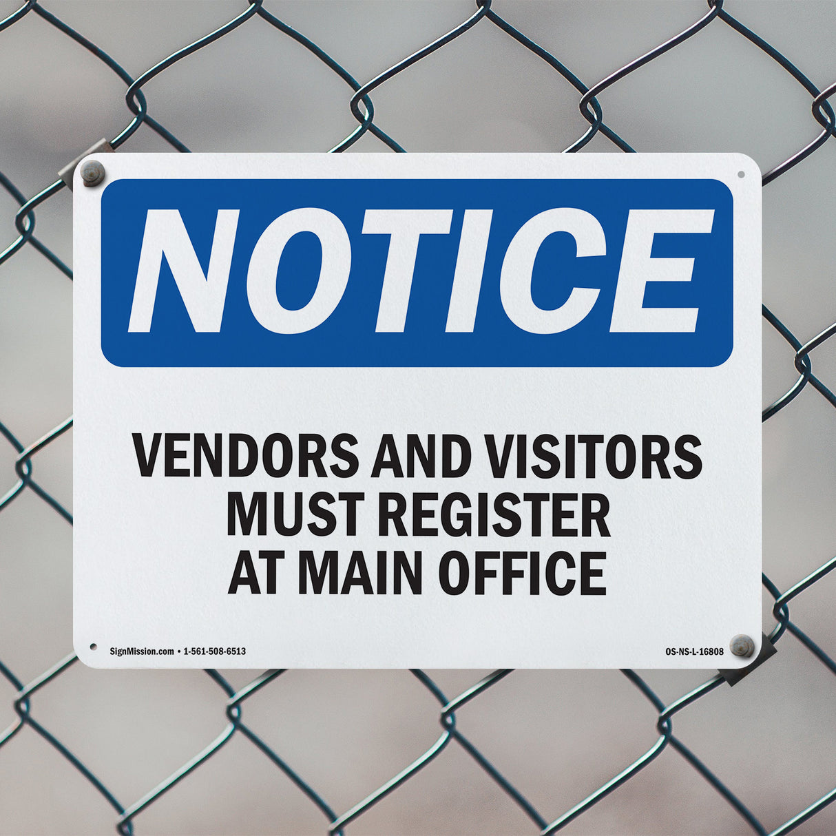 NOTICE Vendors And Visitors Must Register