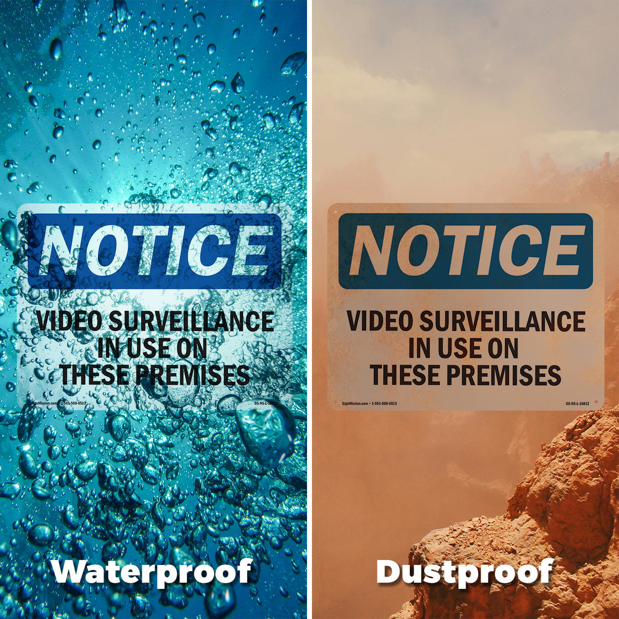 NOTICE Video Surveillance In Use On These Premises