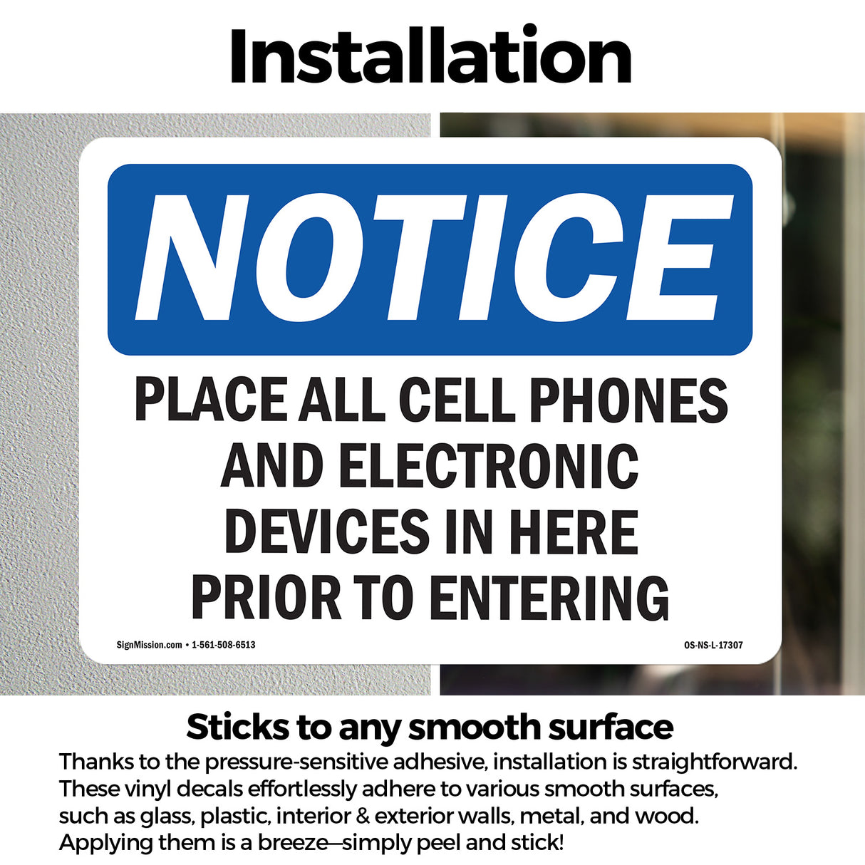 Place All Cell Phones And Electronic Devices